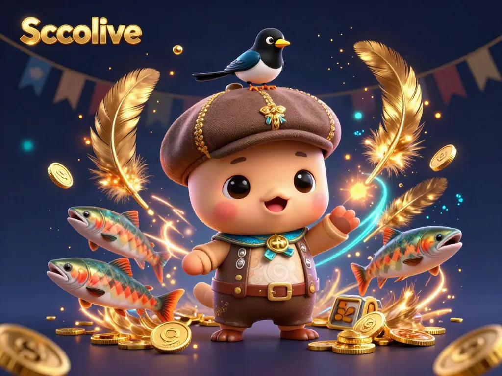 Socolive showcases a dynamic scene with colorful characters and gambling tokens in 3D.