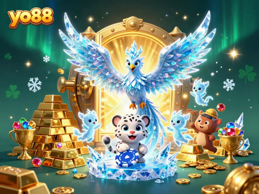 Spin to win at yo88 with vibrant casino elements and enchanting characters in a stunning digital illustration.