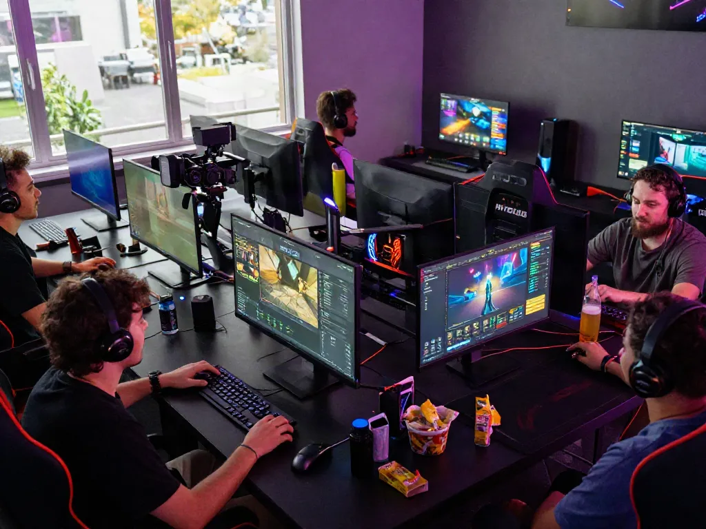 Engaged players experiencing cổng game hitclub in a lively online gaming environment.