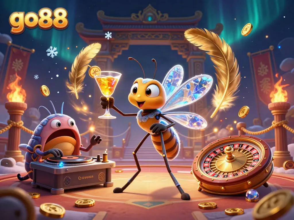 Experience the thrilling action of go88 with 3D characters in a vibrant casino scene.