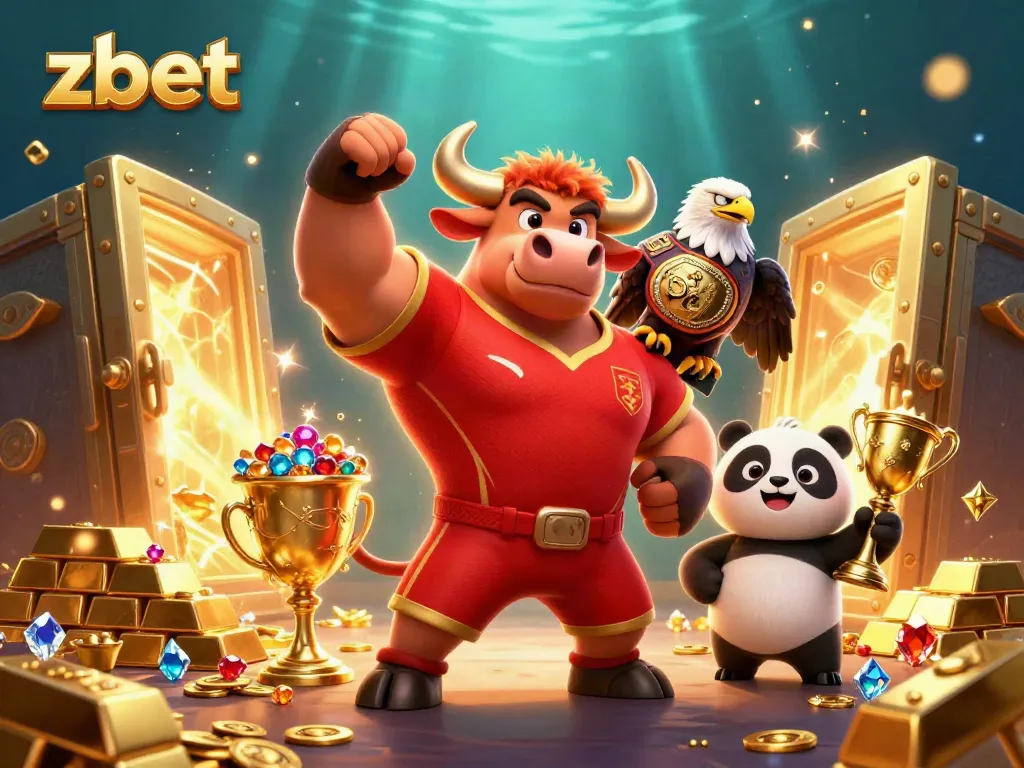 Win big with zbet's immersive gaming experience, featuring exciting casino elements and vibrant mascots.