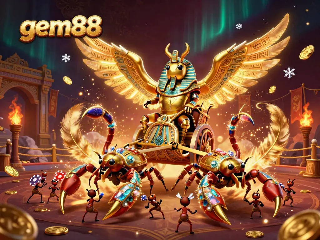 Experience the thrill of gem88 with a vibrant and dynamic 3D casino scene full of adventure.