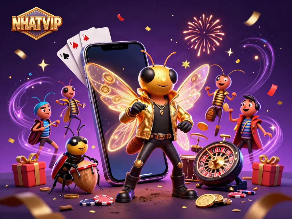 Play engaging games at NHATVIP with a festive atmosphere of celebrations and winnings.