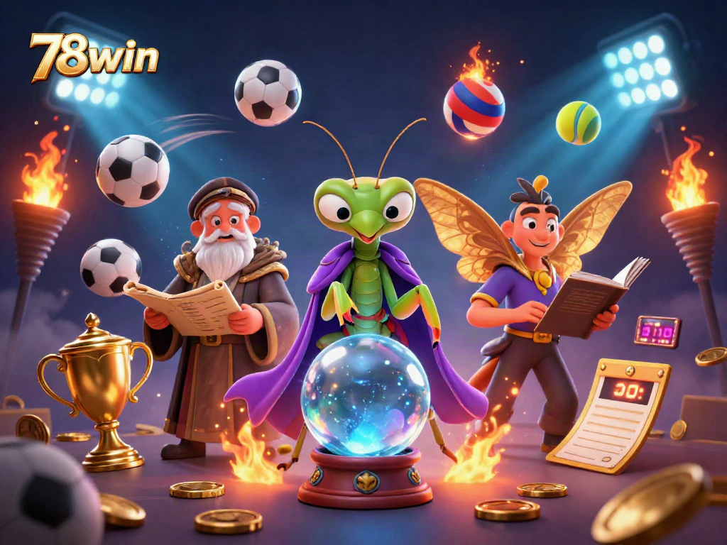 Experience the excitement of sports betting with 78win's captivating fortune teller and dynamic elements.