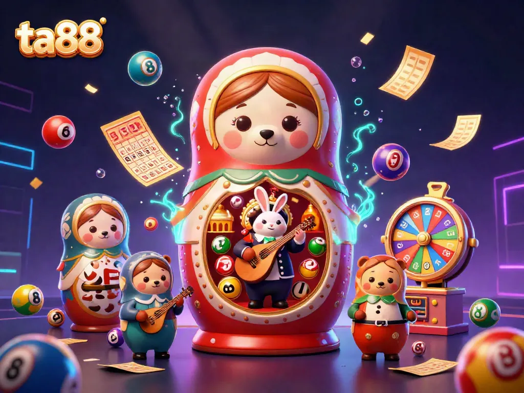Enjoy thrilling gaming moments with ta88 as adorable bear dealers entertain in a vibrant casino scene.