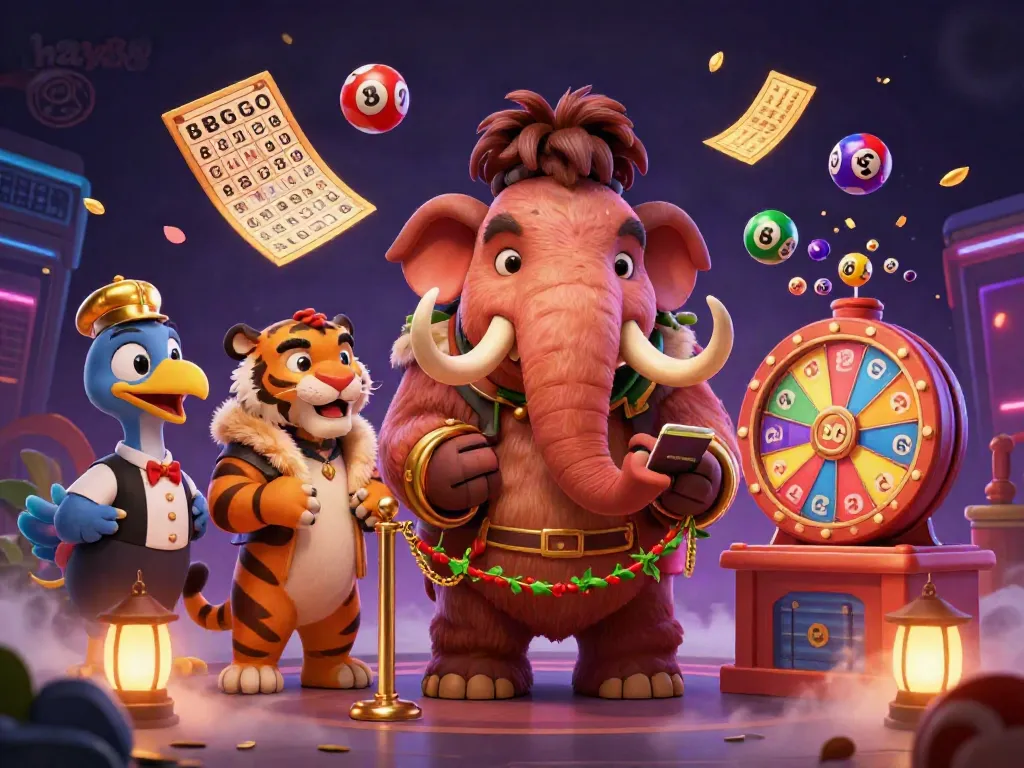 Experience excitement at hay88 with a bouncer and unique characters in a bustling casino scene.