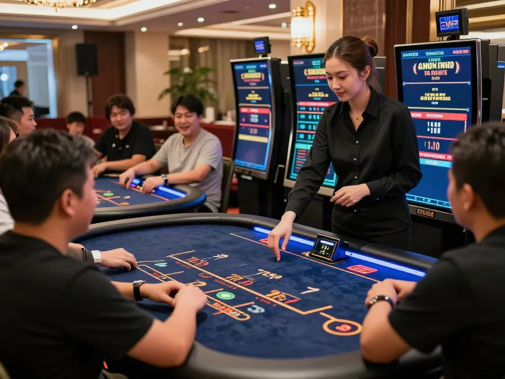 Engaged players enjoying live dealer games at FIVE88 online casino platform.