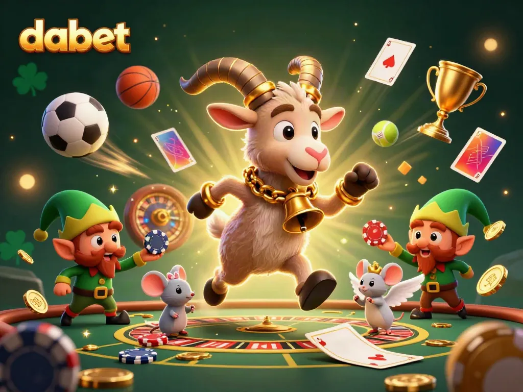 Watch dabet's festive casino scene with a Krampus goat, angel mouse, and elfin gremlins in action.